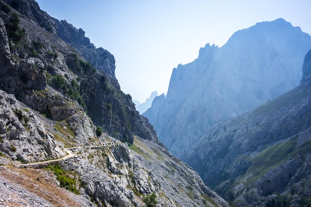Cares trail ruta del Cares in Picos de Europa Asturias Spagna
