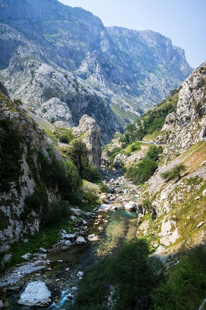 Cares trail ruta del Cares in Picos de Europa Asturias Spagna