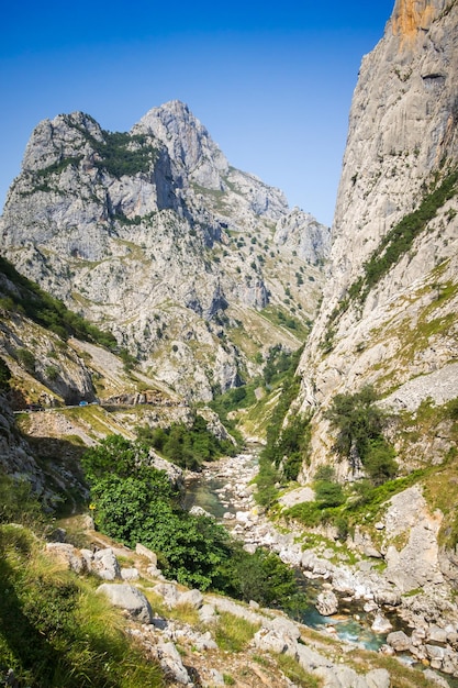 Cares trail ruta del Cares in Picos de Europa Asturias Spagna