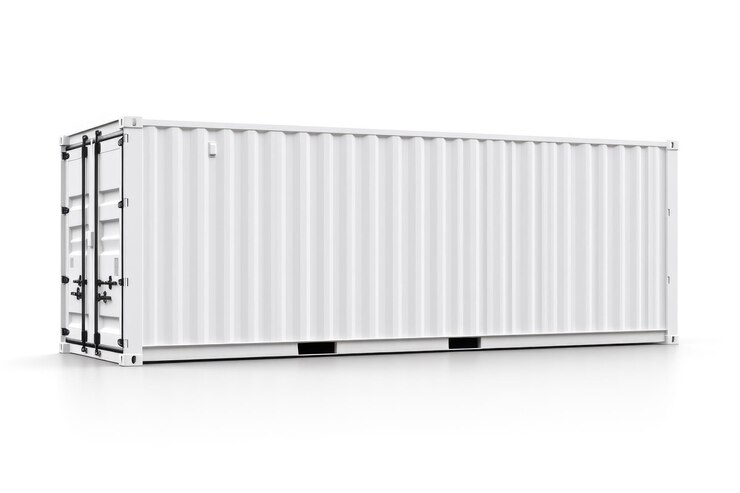 Cargo Container on White Background