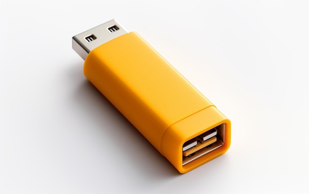 Caricatore USB su sfondo bianco