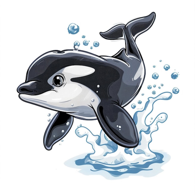 Caricature divertenti e caricature di orca per bambini Libro Generativa AI