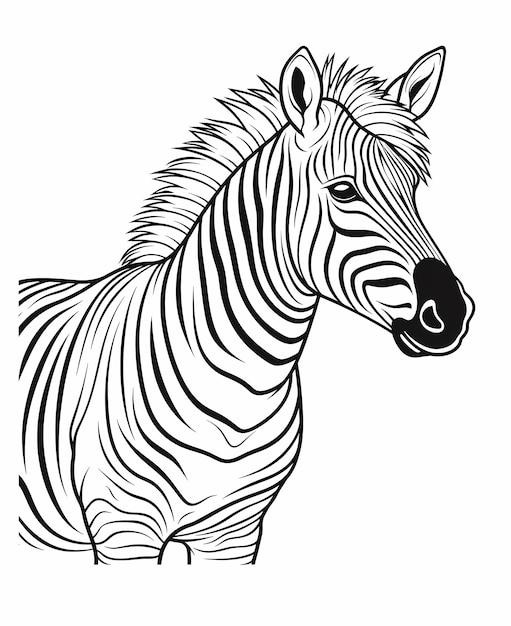 Carineria Sovraccarico Pagina da colorare di un'affascinante zebra