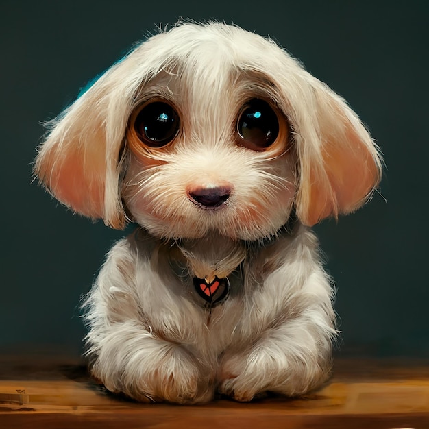 Carino adorabile cucciolo di cane con una faccia innocente
