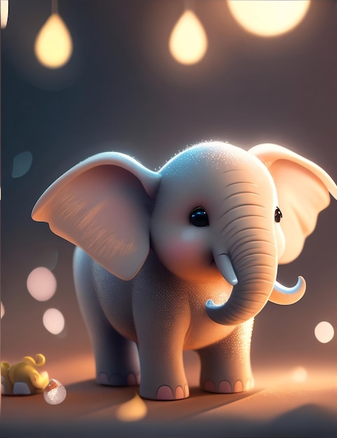 Carino adorabile elefante illustrazione