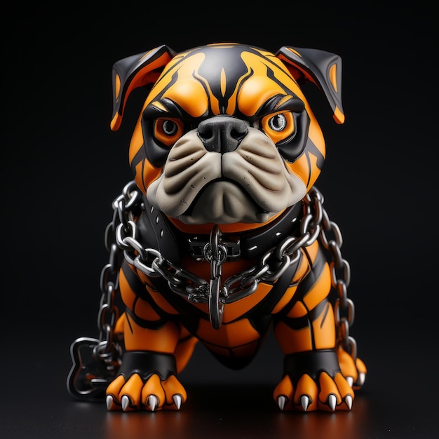 Carino e elegante Bulldog Brand Collectible Lionlike Character Design