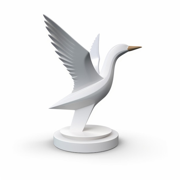 Carino logo Albatross 3D in stile minimalista