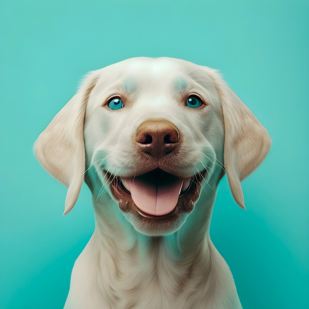 Carino sorridente cucciolo di cane ritratto stile vintage