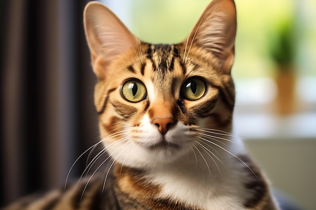 Carino Tabby European Shorthair primo piano