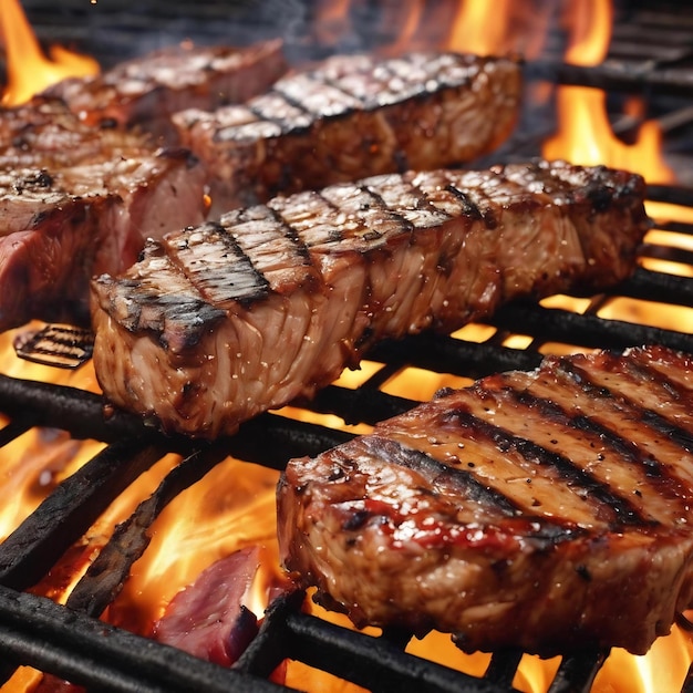 Carne alla griglia al barbecue