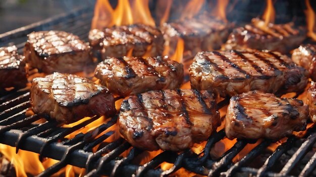 Carne alla griglia al barbecue