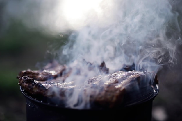 carne alla griglia BBQ costata alla griglia