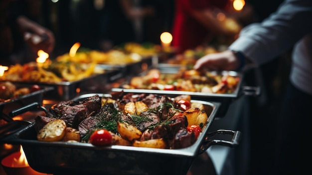 Carne alla griglia e verdure