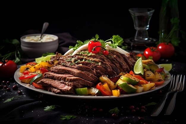 Carne Asada messicana gustosa alla griglia