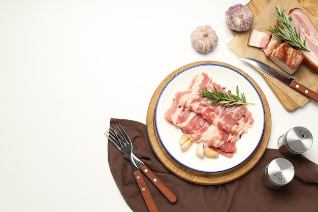 Carne cibo e cibo gustoso concetto delizioso pancetta