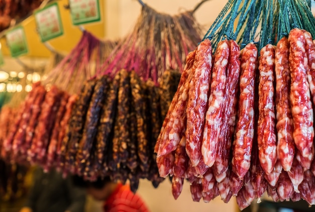 Carne cinese conservata di Guangzhou, salsiccia