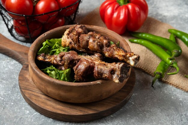 Carne di agnello o capretto alla griglia