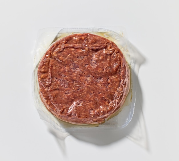 Carne di hamburger di manzo crudo per hamburger sottovuoto