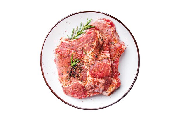 carne di maiale bistecca cruda carne manzo pasto fresco dieta alimentare spuntino sul tavolo copia spazio cibo sfondo