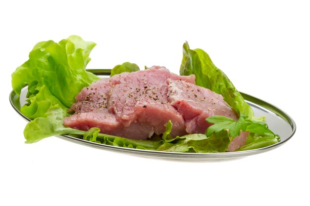 Carne di maiale cruda