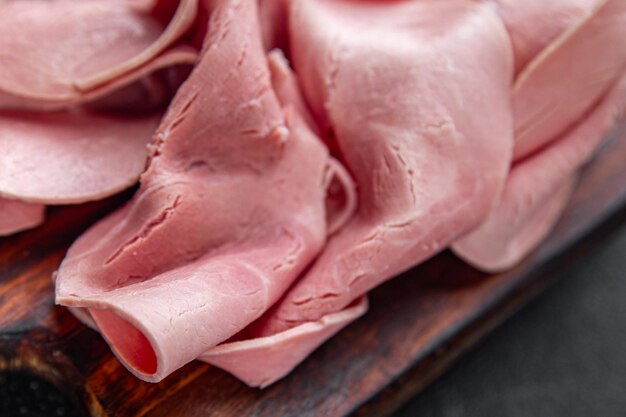 carne di maiale spumante pasto fresco cibo spuntino sul tavolo copia spazio cibo sfondo rustica vista dall'alto