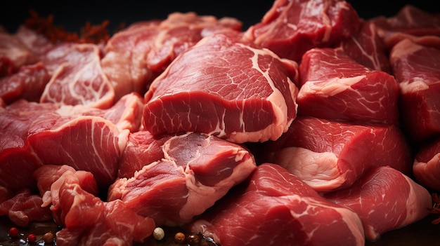 Carne fresca AI generativa da vicino