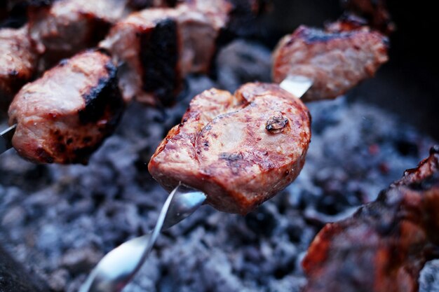 Carne fresca preparata al fuoco