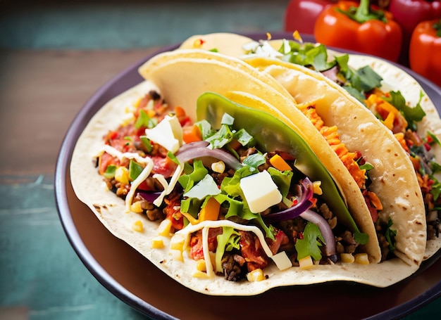 Carnitas fatti in casa sani e nachos con patatine fritte