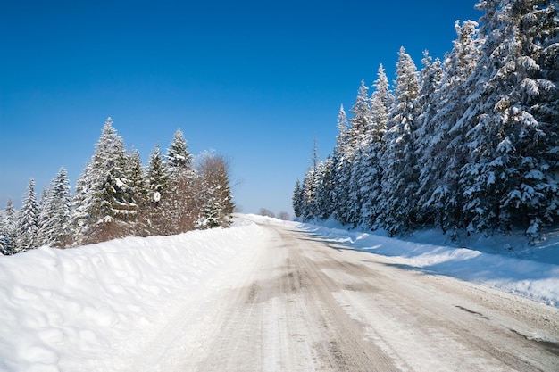 Carpazi Ucraina Bellissimo scenario di montagne innevate