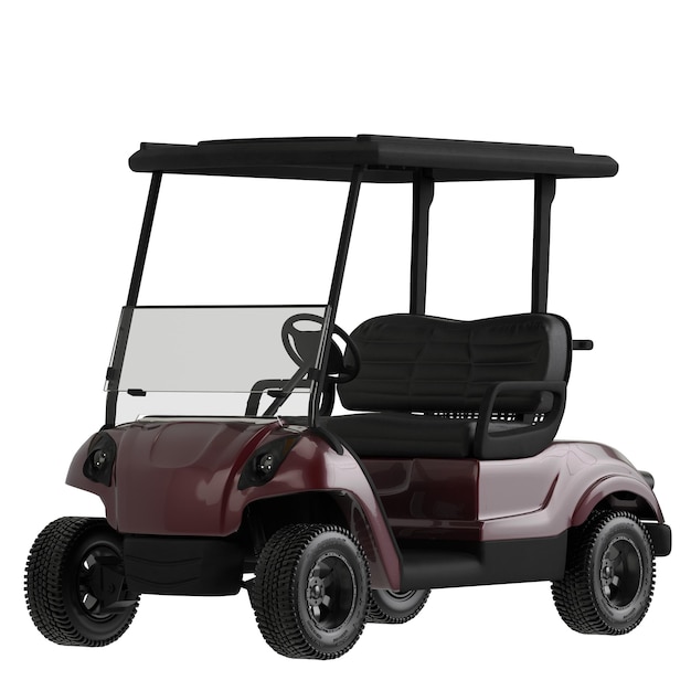 carrelli da golf isolati su bianco