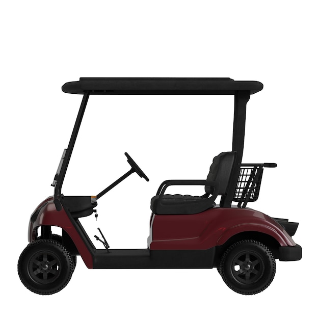 carrelli da golf isolati su bianco