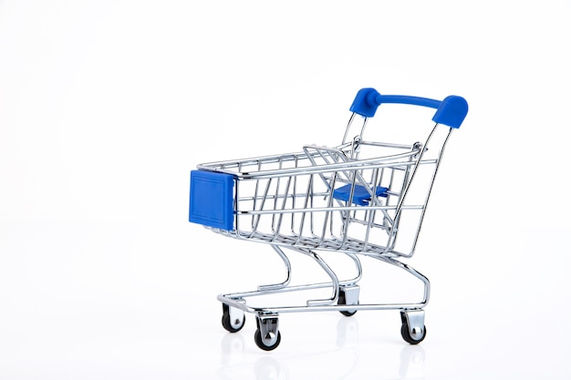 Carrello, ecommerce, su bianco