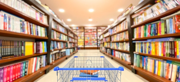 Carrello spesa all'interno della libreria