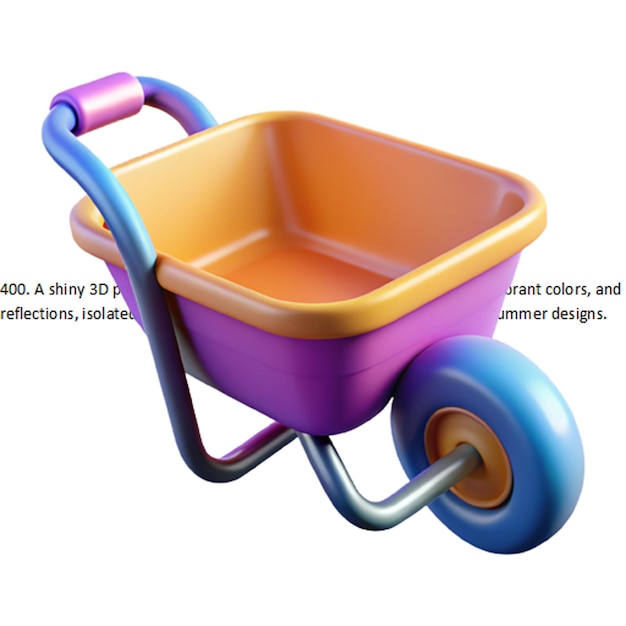 Carrozza di plastica 3D lucida con texture realistiche e colori vivaci