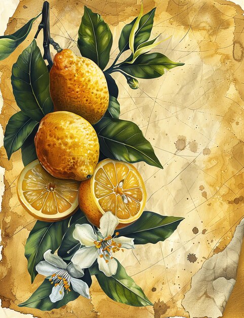 carta a confine di limoni