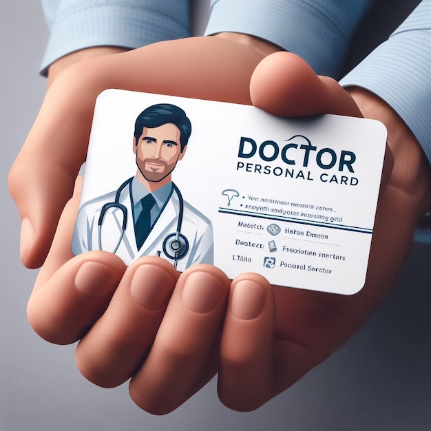 Carta d'identità del medico Modello di progettazione del badge di identità medica
