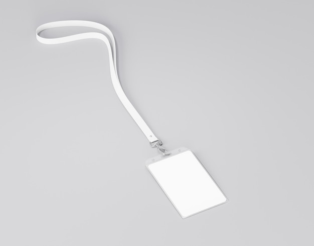 Carta d'identità in plastica Supporto mockup, rendering 3d, illustrazione 3d