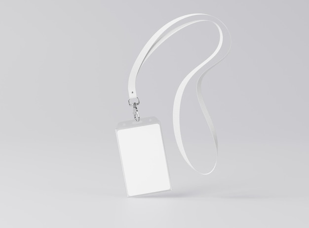 Carta d'identità in plastica Supporto mockup, rendering 3d, illustrazione 3d