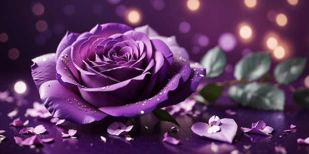 Carta da parati a rosa viola
