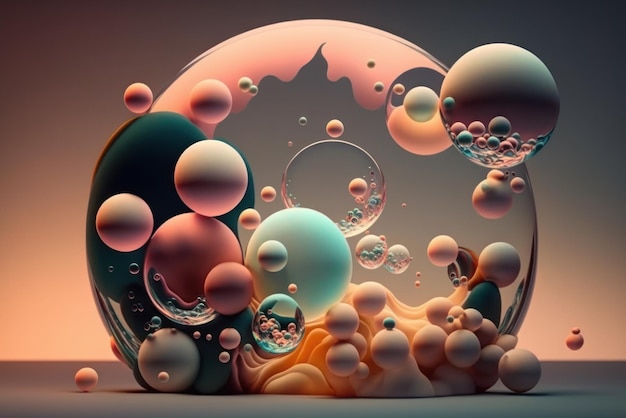Carta da parati astratta di progettazione grafica del fondo di colore della goccia della bolla dell'acqua
