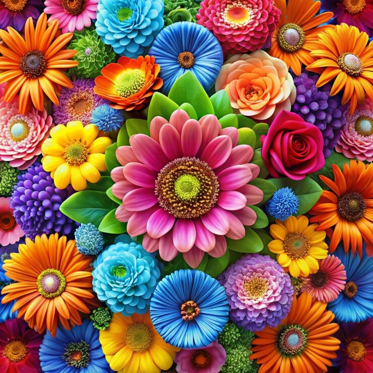 carta da parati colorata a fiori