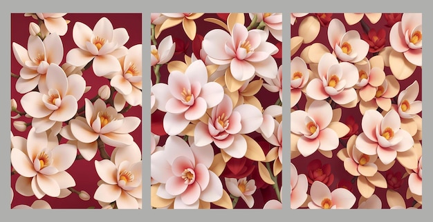Carta da parati del mercato dei fiori Poster 3d Botanical Wall RPSES Arte digitale
