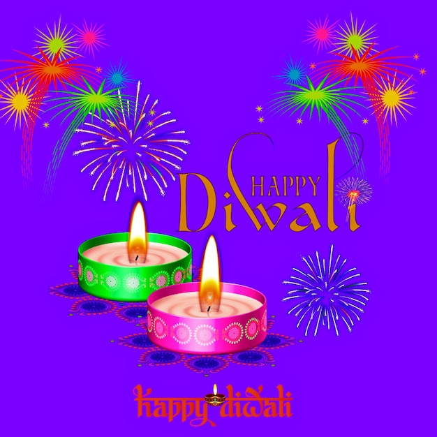 carta da parati del modello dell'illustrazione del giorno di diwali