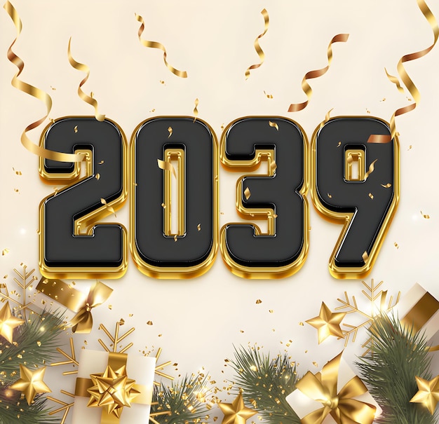 carta da parati di buon anno 2039