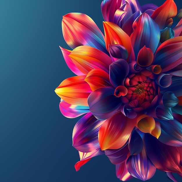 carta da parati floreale dai colori vivaci