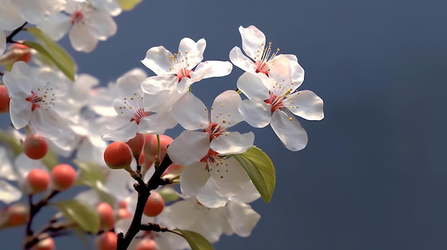 carta da parati HD 8K del fiore di ciliegio bianco Immagine fotografica d'archivio