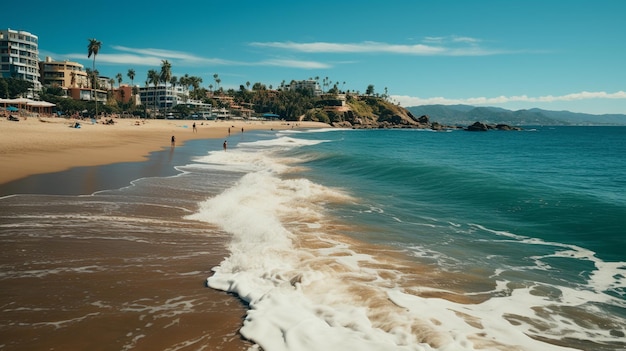 carta da parati HD 8K della spiaggia tropicale Immagine fotografica d'archivio