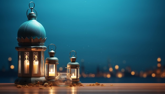 carta da parati islamica con lanterna