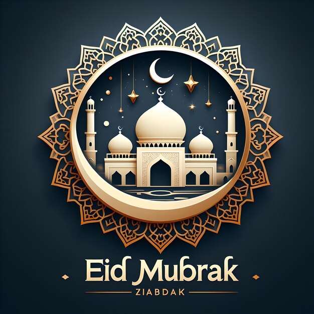 Carta da parati islamica di Eid Mubarak