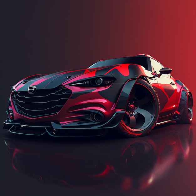 carta da parati per auto sportive 3d rendering immagini illustrative